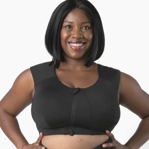 3x Kinflyte Eco Zip Jersey Posture Bra NWT black